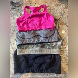 Sports bra.  Bundle of 4.  Old Navy and VS Pink.  Small.